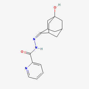 molecular formula C16H19N3O2 B5199306 N'-(5-hydroxytricyclo[3.3.1.1~3,7~]dec-2-ylidene)-2-pyridinecarbohydrazide 
