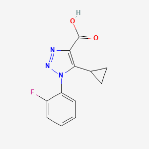 molecular formula C12H10FN3O2 B5199357 5-cyclopropyl-1-(2-fluorophenyl)-1H-1,2,3-triazole-4-carboxylic acid 