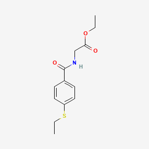 molecular formula C13H17NO3S B5199377 ethyl N-[4-(ethylthio)benzoyl]glycinate 