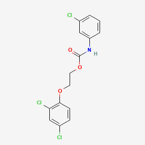 molecular formula C15H12Cl3NO3 B5199385 2-(2,4-dichlorophenoxy)ethyl N-(3-chlorophenyl)carbamate CAS No. 6328-35-4