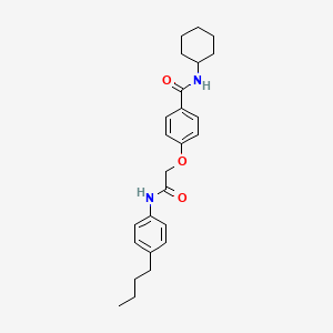 molecular formula C25H32N2O3 B5199393 4-{2-[(4-butylphenyl)amino]-2-oxoethoxy}-N-cyclohexylbenzamide 
