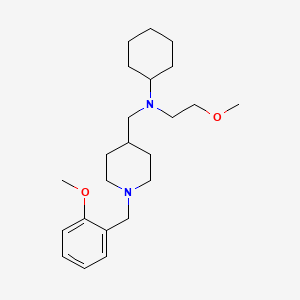 molecular formula C23H38N2O2 B5199419 N-{[1-(2-methoxybenzyl)-4-piperidinyl]methyl}-N-(2-methoxyethyl)cyclohexanamine 