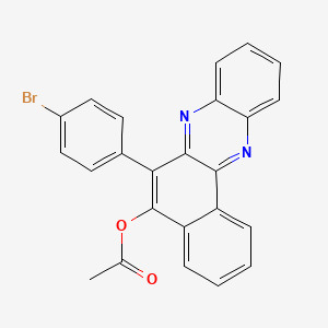 molecular formula C24H15BrN2O2 B5199439 6-(4-bromophenyl)benzo[a]phenazin-5-yl acetate 