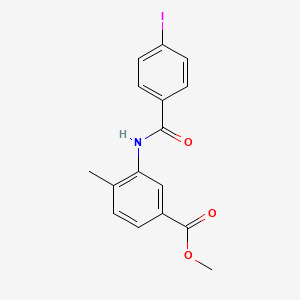molecular formula C16H14INO3 B5199468 methyl 3-[(4-iodobenzoyl)amino]-4-methylbenzoate 