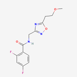 2,4-difluoro-N-{[5-(2-methoxyethyl)-1,2,4-oxadiazol-3-yl]methyl}benzamide