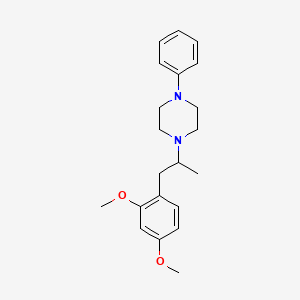 molecular formula C21H28N2O2 B5199498 1-[2-(2,4-dimethoxyphenyl)-1-methylethyl]-4-phenylpiperazine 