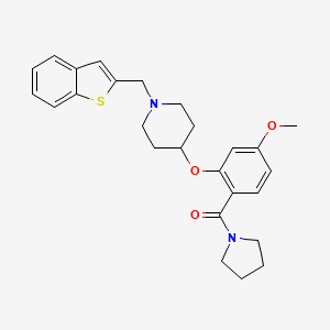 1-(1-benzothien-2-ylmethyl)-4-[5-methoxy-2-(1-pyrrolidinylcarbonyl)phenoxy]piperidine