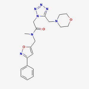 N-methyl-2-[5-(4-morpholinylmethyl)-1H-tetrazol-1-yl]-N-[(3-phenyl-5-isoxazolyl)methyl]acetamide