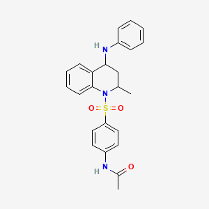 N-{4-[(4-anilino-2-methyl-3,4-dihydro-1(2H)-quinolinyl)sulfonyl]phenyl}acetamide