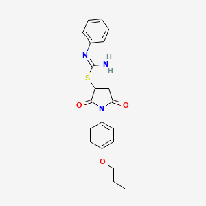 2,5-dioxo-1-(4-propoxyphenyl)-3-pyrrolidinyl N'-phenylimidothiocarbamate