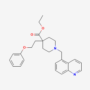 molecular formula C26H30N2O3 B5199554 ethyl 4-(2-phenoxyethyl)-1-(5-quinolinylmethyl)-4-piperidinecarboxylate 