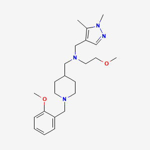 molecular formula C23H36N4O2 B5199564 N-[(1,5-dimethyl-1H-pyrazol-4-yl)methyl]-2-methoxy-N-{[1-(2-methoxybenzyl)-4-piperidinyl]methyl}ethanamine 