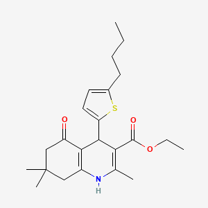 ethyl 4-(5-butyl-2-thienyl)-2,7,7-trimethyl-5-oxo-1,4,5,6,7,8-hexahydro-3-quinolinecarboxylate