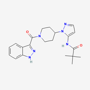 N-{1-[1-(1H-indazol-3-ylcarbonyl)-4-piperidinyl]-1H-pyrazol-5-yl}-2,2-dimethylpropanamide