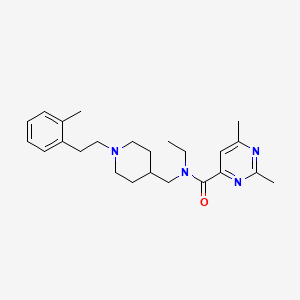 molecular formula C24H34N4O B5199608 N-ethyl-2,6-dimethyl-N-({1-[2-(2-methylphenyl)ethyl]-4-piperidinyl}methyl)-4-pyrimidinecarboxamide 