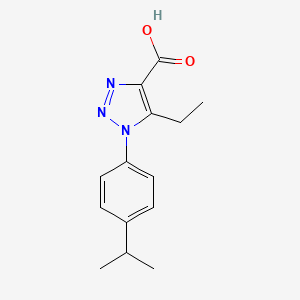 molecular formula C14H17N3O2 B5199617 5-ethyl-1-(4-isopropylphenyl)-1H-1,2,3-triazole-4-carboxylic acid 