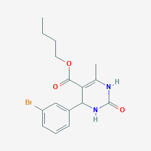 molecular formula C16H19BrN2O3 B5199621 butyl 4-(3-bromophenyl)-6-methyl-2-oxo-1,2,3,4-tetrahydro-5-pyrimidinecarboxylate 