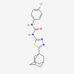 molecular formula C19H21ClN4OS B5199678 N-[5-(1-adamantyl)-1,3,4-thiadiazol-2-yl]-N'-(4-chlorophenyl)urea CAS No. 6074-96-0