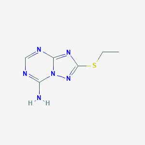 molecular formula C6H8N6S B5199706 2-(ethylthio)[1,2,4]triazolo[1,5-a][1,3,5]triazin-7-amine 