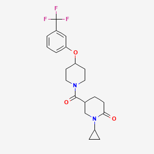 1-cyclopropyl-5-({4-[3-(trifluoromethyl)phenoxy]-1-piperidinyl}carbonyl)-2-piperidinone