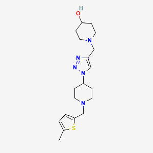 1-[(1-{1-[(5-methyl-2-thienyl)methyl]-4-piperidinyl}-1H-1,2,3-triazol-4-yl)methyl]-4-piperidinol bis(trifluoroacetate) (salt)