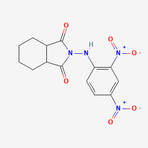 molecular formula C14H14N4O6 B5199774 2-[(2,4-dinitrophenyl)amino]hexahydro-1H-isoindole-1,3(2H)-dione 