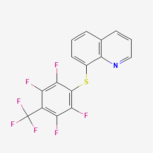 molecular formula C16H6F7NS B5199785 8-{[2,3,5,6-tetrafluoro-4-(trifluoromethyl)phenyl]thio}quinoline 