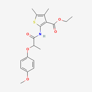 ethyl 2-{[2-(4-methoxyphenoxy)propanoyl]amino}-4,5-dimethyl-3-thiophenecarboxylate
