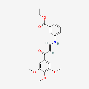 molecular formula C21H23NO6 B5199817 ethyl 3-{[3-oxo-3-(3,4,5-trimethoxyphenyl)-1-propen-1-yl]amino}benzoate 