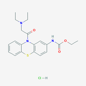 molecular formula C21H26ClN3O3S B5199844 ethyl [10-(N,N-diethylglycyl)-10H-phenothiazin-2-yl]carbamate hydrochloride 