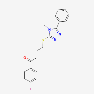 1-(4-fluorophenyl)-4-[(4-methyl-5-phenyl-4H-1,2,4-triazol-3-yl)thio]-1-butanone