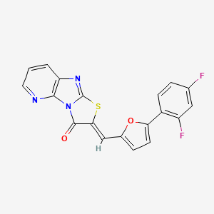 2-{[5-(2,4-difluorophenyl)-2-furyl]methylene}[1,3]thiazolo[2',3':2,3]imidazo[4,5-b]pyridin-3(2H)-one