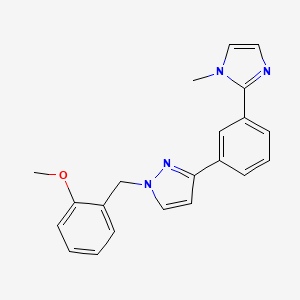 molecular formula C21H20N4O B5199930 1-(2-methoxybenzyl)-3-[3-(1-methyl-1H-imidazol-2-yl)phenyl]-1H-pyrazole 
