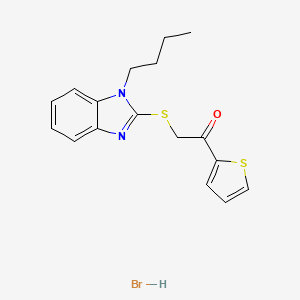molecular formula C17H19BrN2OS2 B5199937 2-[(1-butyl-1H-benzimidazol-2-yl)thio]-1-(2-thienyl)ethanone hydrobromide 