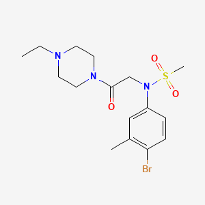 N-(4-bromo-3-methylphenyl)-N-[2-(4-ethyl-1-piperazinyl)-2-oxoethyl]methanesulfonamide