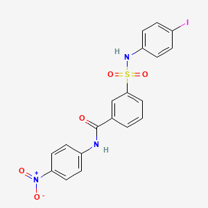 molecular formula C19H14IN3O5S B5200008 3-{[(4-iodophenyl)amino]sulfonyl}-N-(4-nitrophenyl)benzamide 