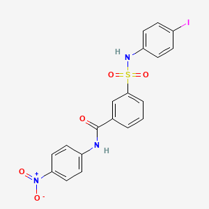 molecular formula C19H14IN3O5S B5200008 3-[(4-iodophenyl)sulfamoyl]-N-(4-nitrophenyl)benzamide 