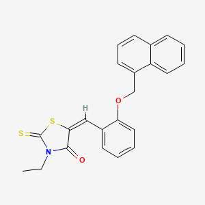 (5E)-3-ethyl-5-[2-(naphthalen-1-ylmethoxy)benzylidene]-2-thioxo-1,3-thiazolidin-4-one