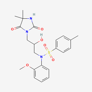 N-[3-(4,4-dimethyl-2,5-dioxo-1-imidazolidinyl)-2-hydroxypropyl]-N-(2-methoxyphenyl)-4-methylbenzenesulfonamide