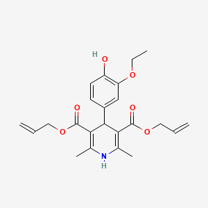 diallyl 4-(3-ethoxy-4-hydroxyphenyl)-2,6-dimethyl-1,4-dihydro-3,5-pyridinedicarboxylate