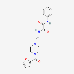 molecular formula C19H22N4O4 B5200068 N-{2-[4-(2-furoyl)-1-piperazinyl]ethyl}-N'-phenylethanediamide 