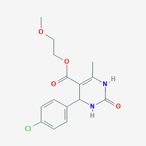molecular formula C15H17ClN2O4 B5200121 2-methoxyethyl 4-(4-chlorophenyl)-6-methyl-2-oxo-1,2,3,4-tetrahydro-5-pyrimidinecarboxylate CAS No. 5616-27-3