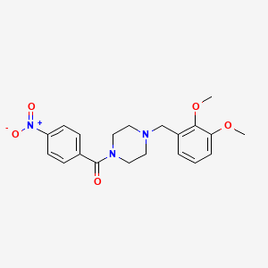 molecular formula C20H23N3O5 B5200126 1-(2,3-dimethoxybenzyl)-4-(4-nitrobenzoyl)piperazine 