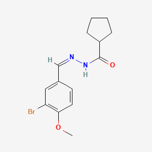 molecular formula C14H17BrN2O2 B5200130 N'-(3-bromo-4-methoxybenzylidene)cyclopentanecarbohydrazide 