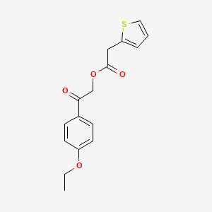 molecular formula C16H16O4S B5200135 2-(4-ethoxyphenyl)-2-oxoethyl 2-thienylacetate 