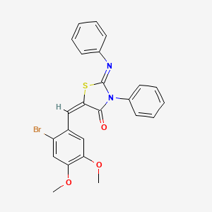 5-(2-bromo-4,5-dimethoxybenzylidene)-3-phenyl-2-(phenylimino)-1,3-thiazolidin-4-one