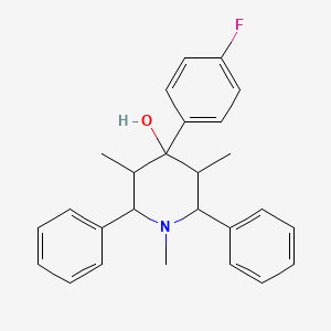 molecular formula C26H28FNO B5200148 4-(4-fluorophenyl)-1,3,5-trimethyl-2,6-diphenyl-4-piperidinol 