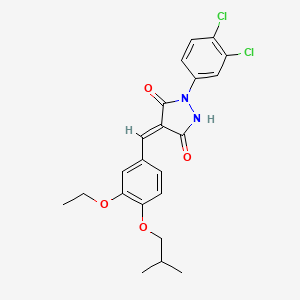 1-(3,4-dichlorophenyl)-4-(3-ethoxy-4-isobutoxybenzylidene)-3,5-pyrazolidinedione