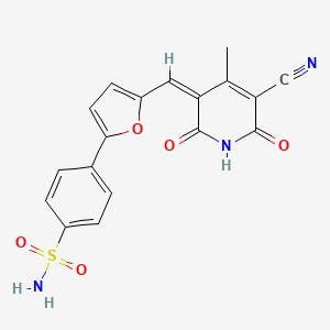 4-{5-[(5-cyano-2-hydroxy-4-methyl-6-oxo-3(6H)-pyridinylidene)methyl]-2-furyl}benzenesulfonamide