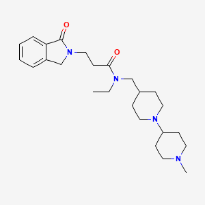 N-ethyl-N-[(1'-methyl-1,4'-bipiperidin-4-yl)methyl]-3-(1-oxo-1,3-dihydro-2H-isoindol-2-yl)propanamide